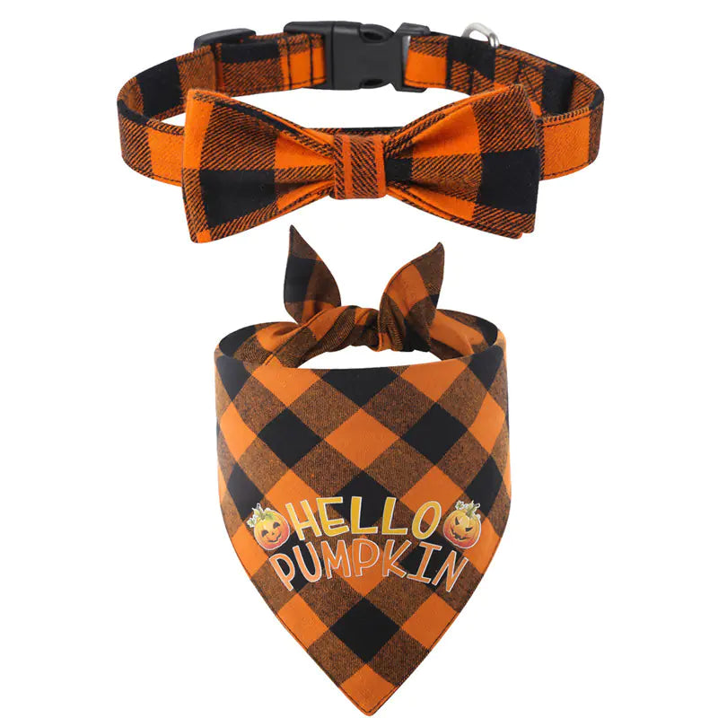 Dog Collar Bib with Slobber Bow for Pets