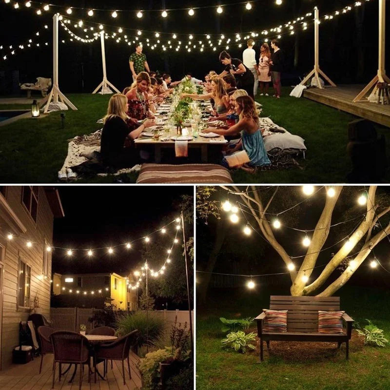 Solar Crystal Ball LED String Lights for Outdoors