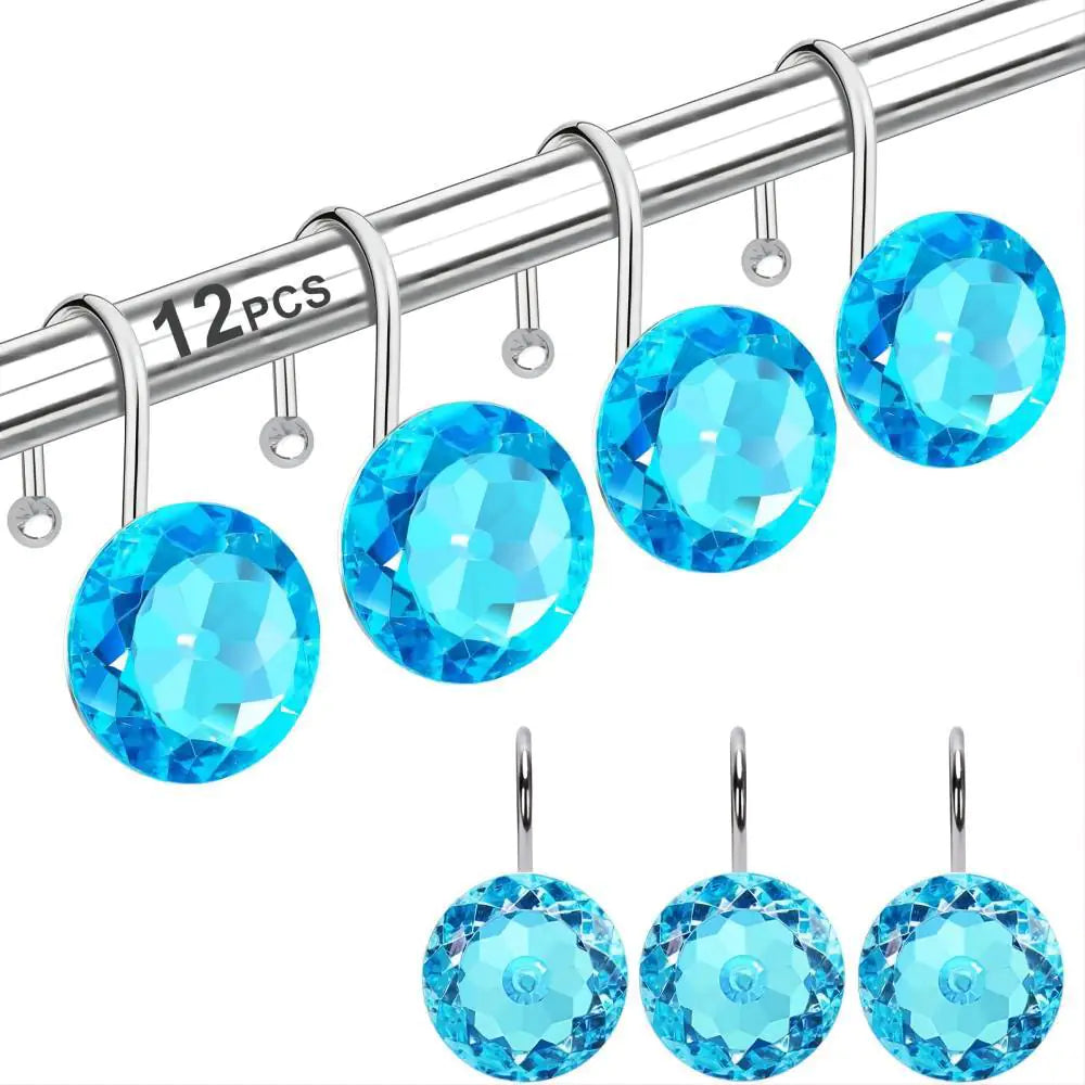 Shower Curtain Hooks with S-Hook Desing