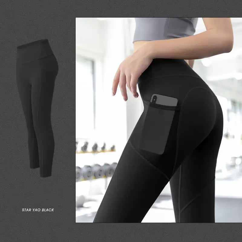 High-Waisted Elastic Hip Pants for Abdomen Support