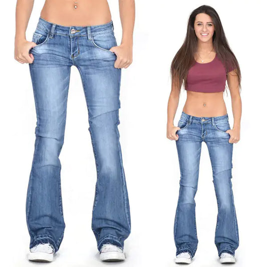 Women's  Low Rise Flared Leg Jeans