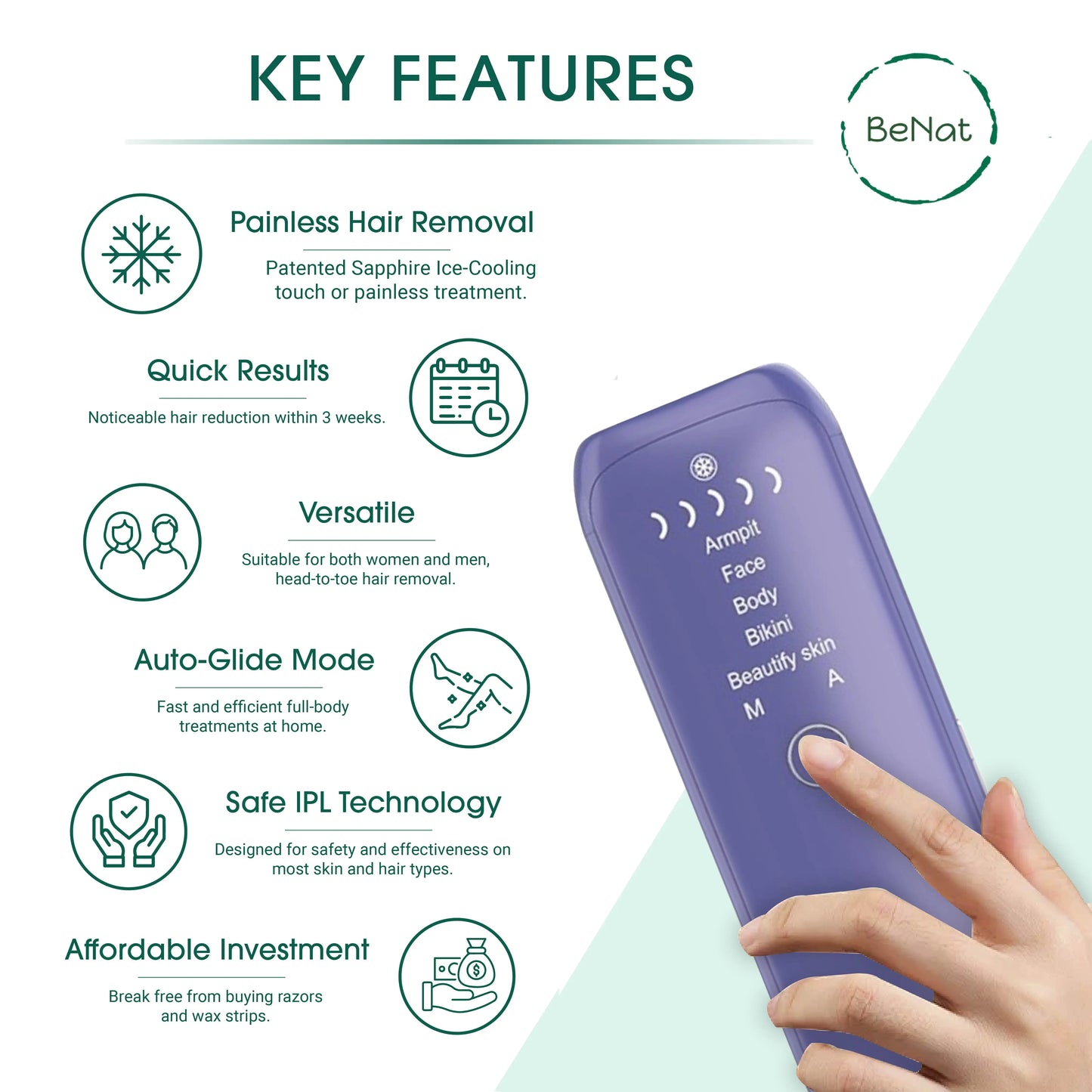 Smooth Glow Laser Hair Removal Device