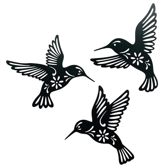Hummingbird Wall Hanging Figurines - 3 Piece Set