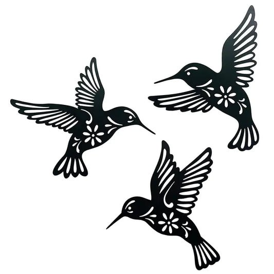 Hummingbird Wall Hanging Figurines - 3 Piece Set