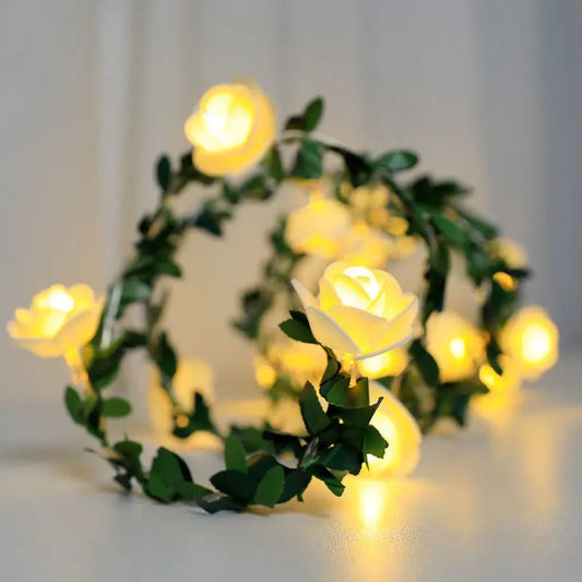New LED Rose Rattan String Lights