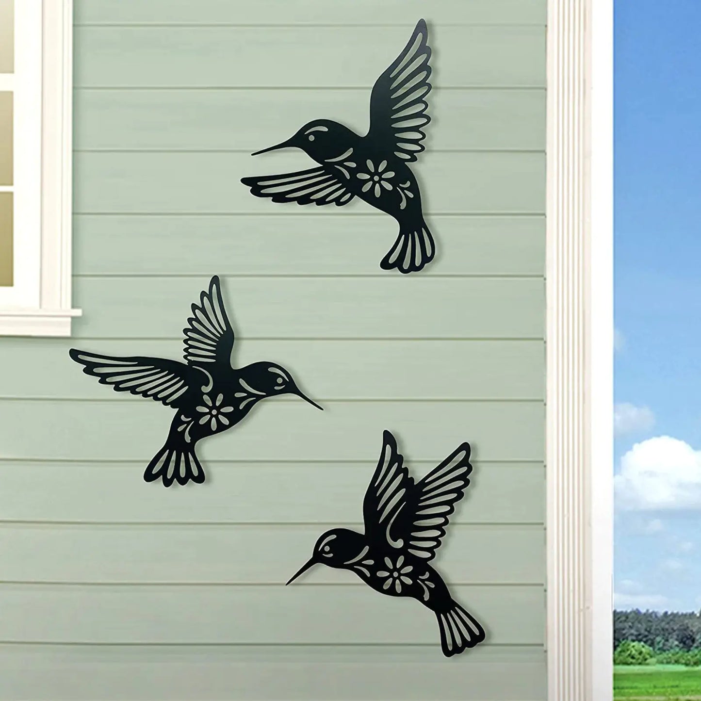 Hummingbird Wall Hanging Figurines - 3 Piece Set