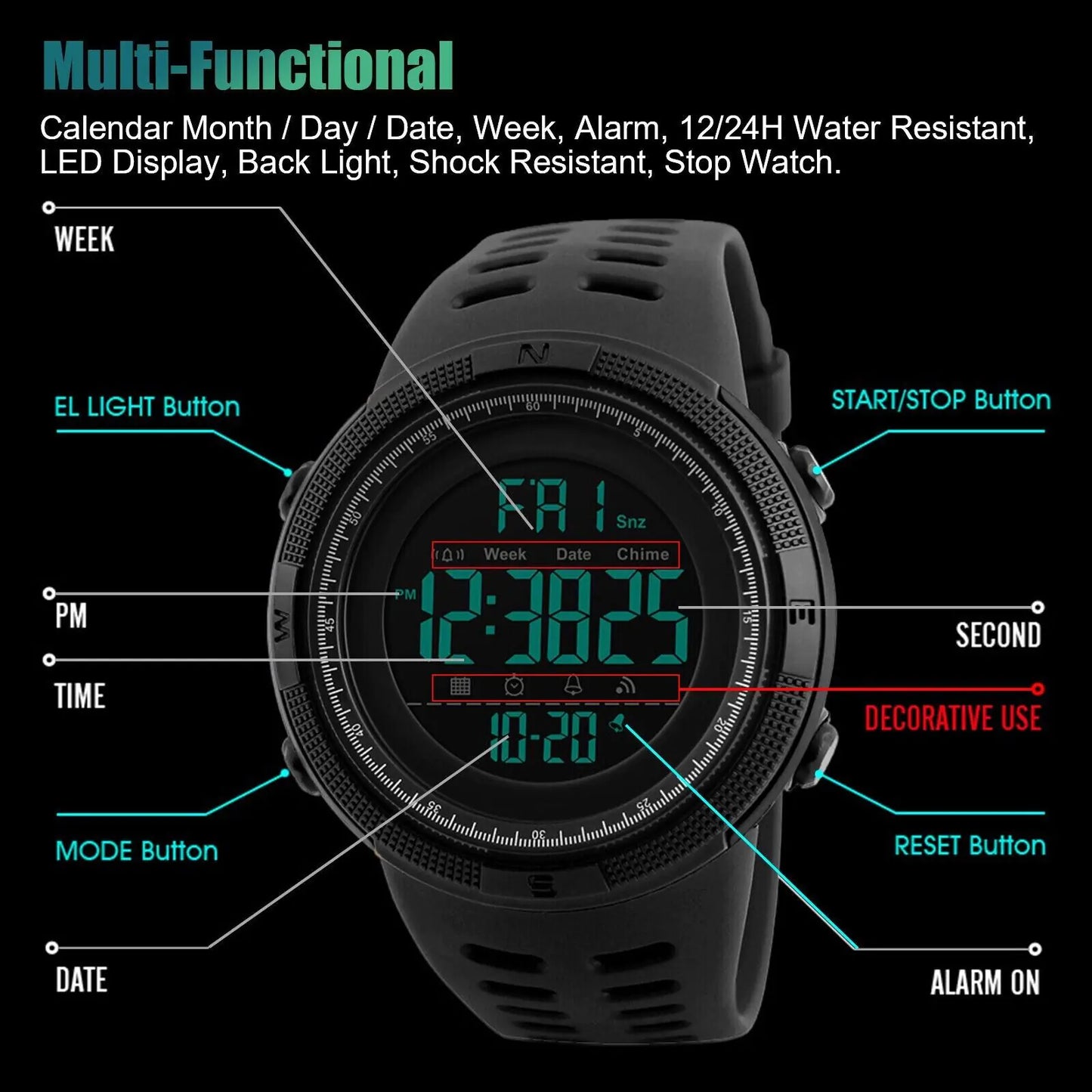 Military Sport Quartz Analog Watch