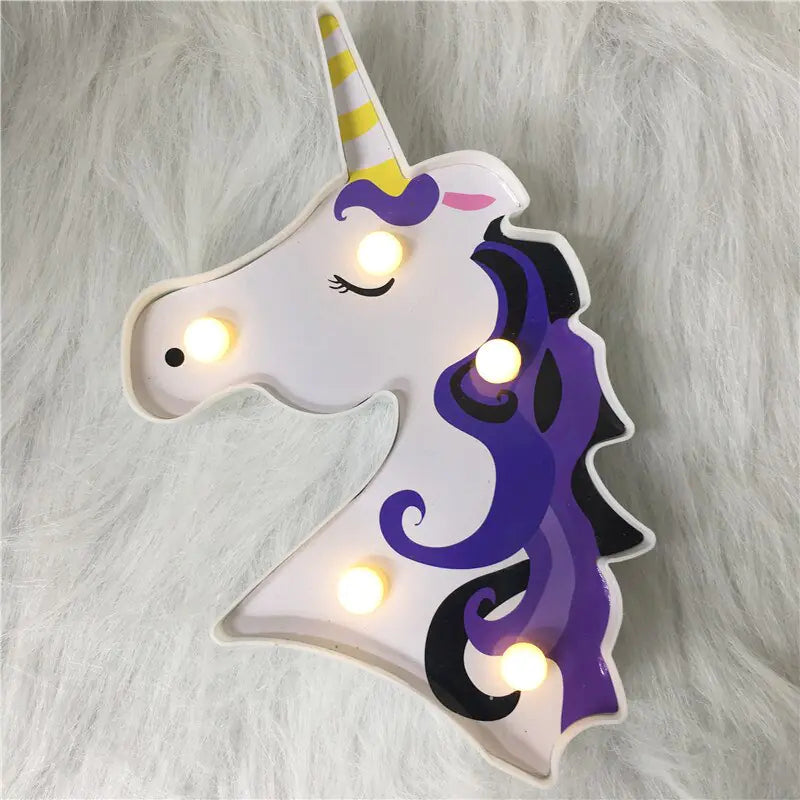 Creative LED Flamingo Shaped Light, Unicorn Lamp