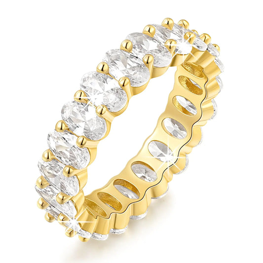 14K Gold Cubic Zirconia Eternity Ring