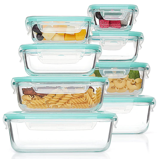 8 Pack Glass Storage Containers