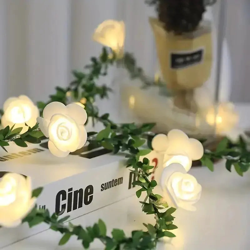 New LED Rose Rattan String Lights