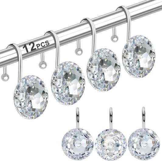 Shower Curtain Hooks with S-Hook Desing