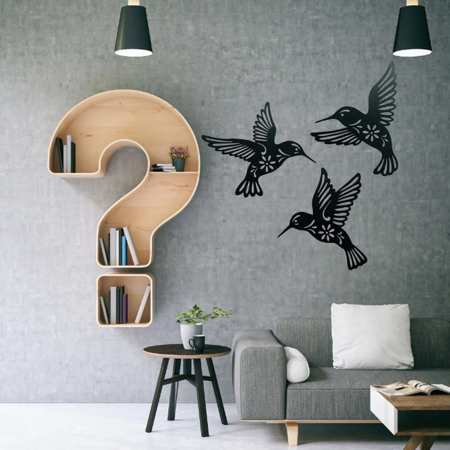 Hummingbird Wall Hanging Figurines - 3 Piece Set