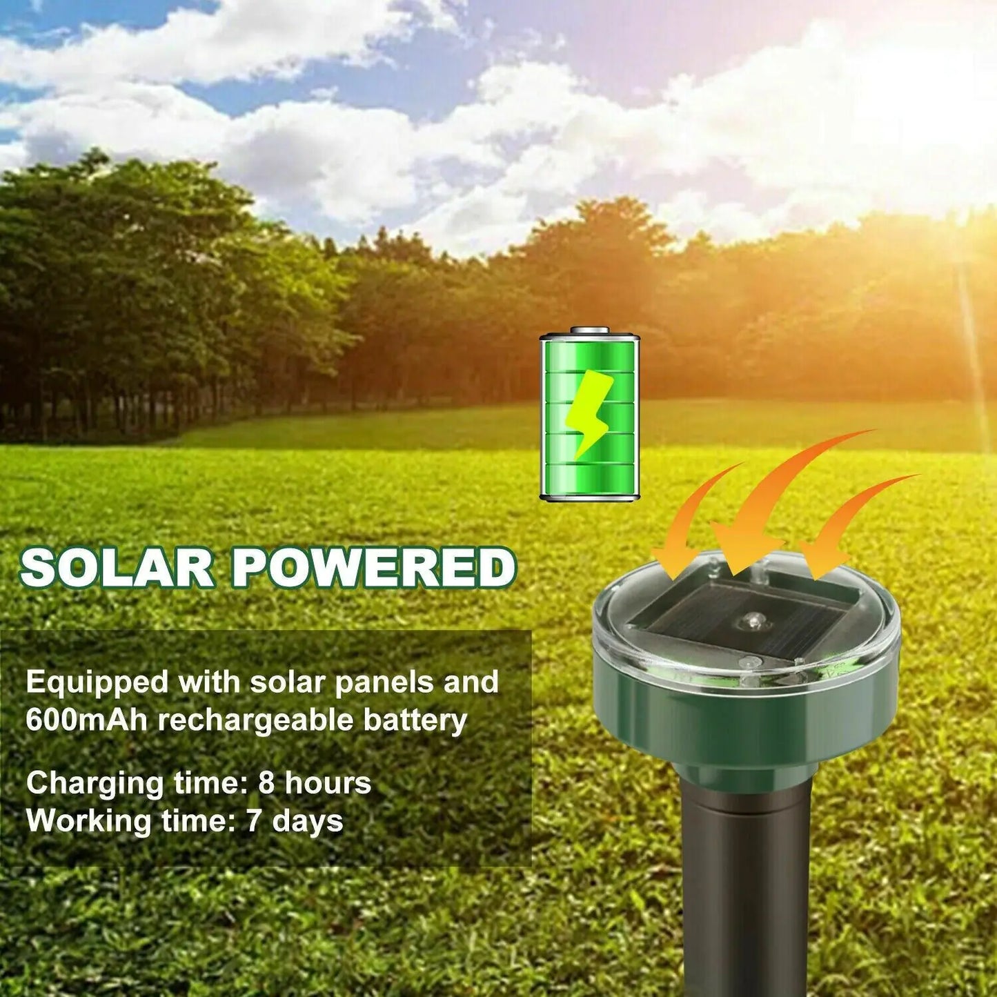 Solar Power Outdoor LED 2PK