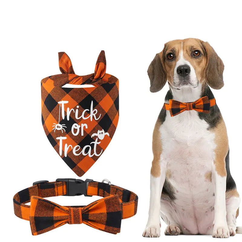 Dog Collar Bib with Slobber Bow for Pets