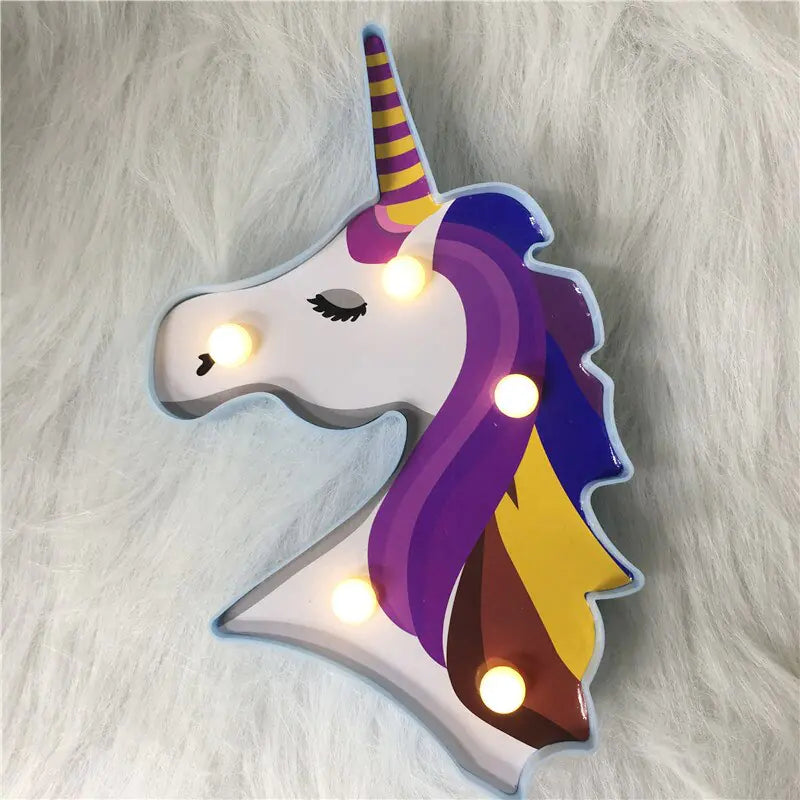 Creative LED Flamingo Shaped Light, Unicorn Lamp