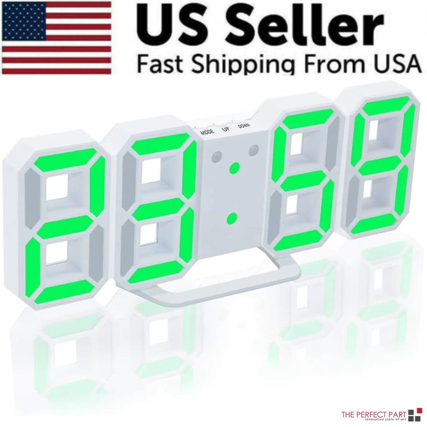 Digital 3D LED Big Wall Clock