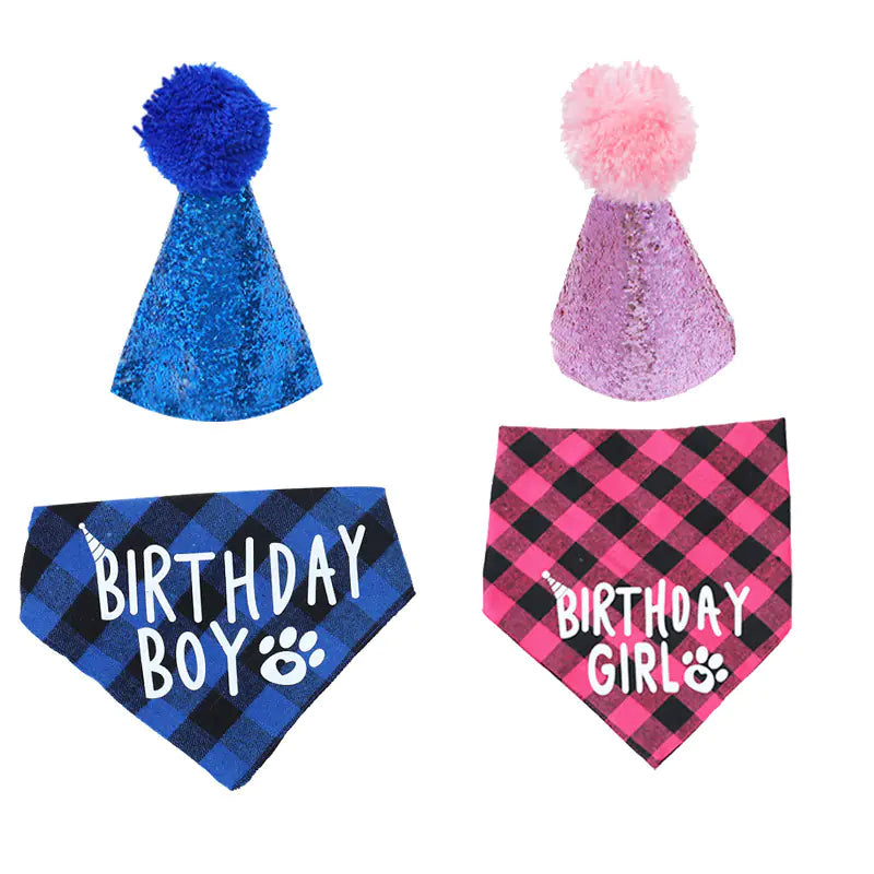 Pet Birthday Party Decoration Set for Dogs