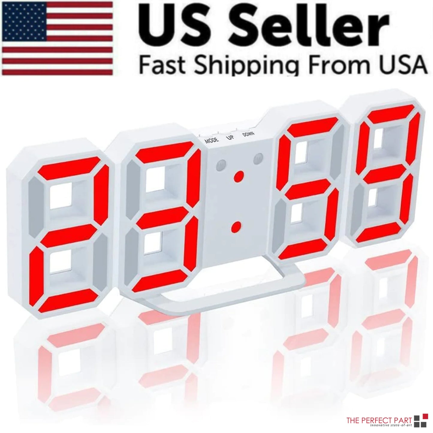 Digital 3D LED Big Wall Clock