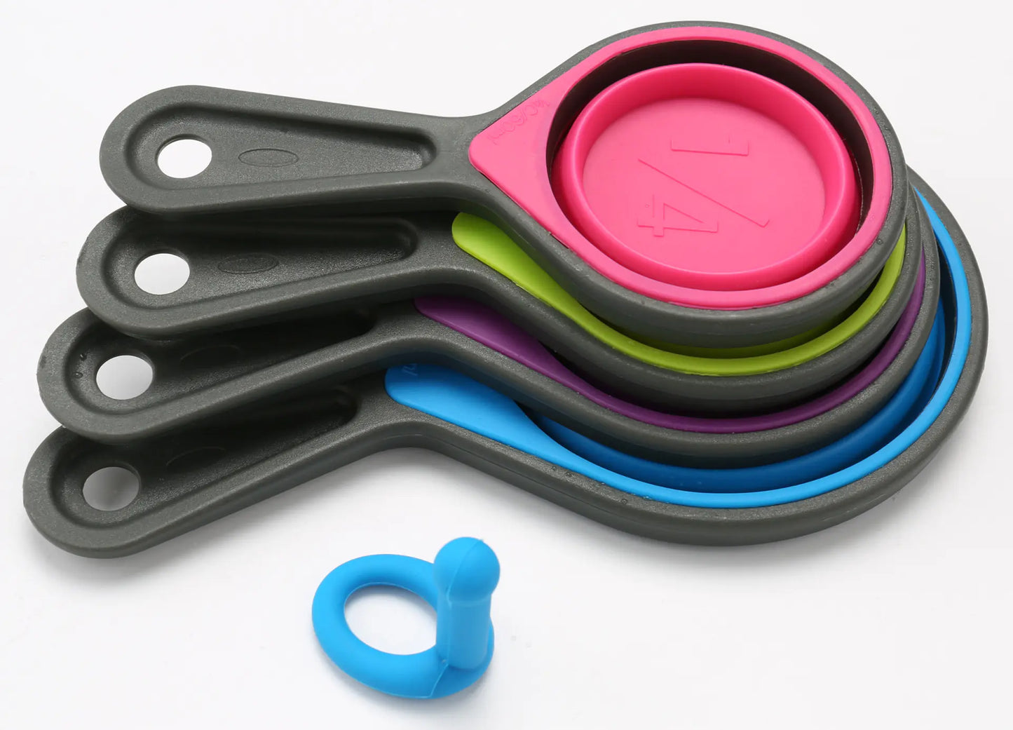 Silicone Folding Measuring Cup and Spoon Set (4 Pieces)