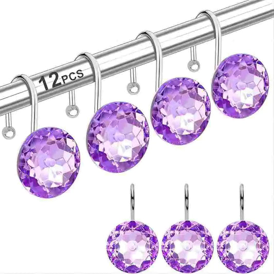 Shower Curtain Hooks with S-Hook Desing
