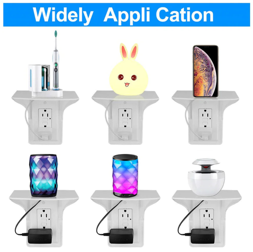 Outlet Shelf Wall Mount for Phone Charging in USA