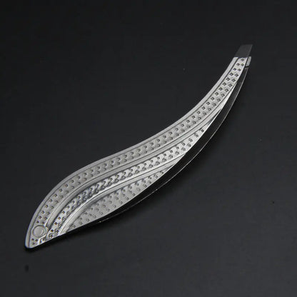 Premium Stainless Steel Eyebrow Tweezers Set with Light