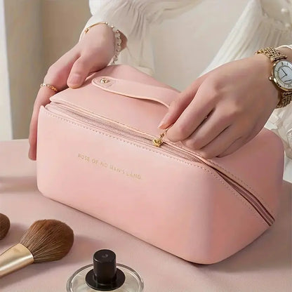 Lg Waterproof Cosmetic Bag with Dividers and Handle
