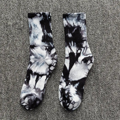 Men's Medium Tie Dye Pure Cotton Thickened Stockings