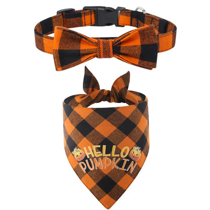 Dog Collar Bib with Slobber Bow for Pets