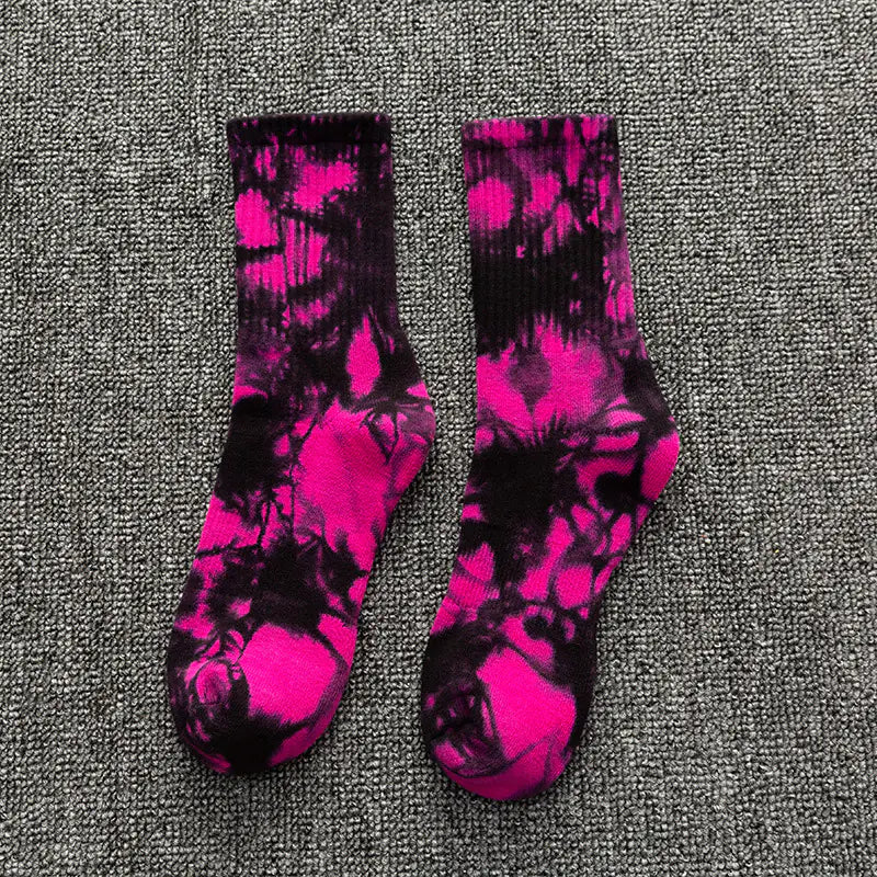 Men's Medium Tie Dye Pure Cotton Thickened Stockings