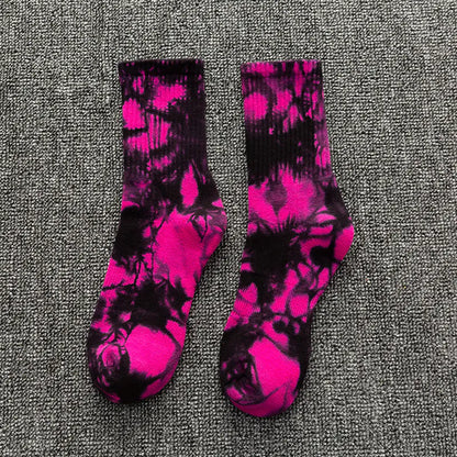 Men's Medium Tie Dye Pure Cotton Thickened Stockings