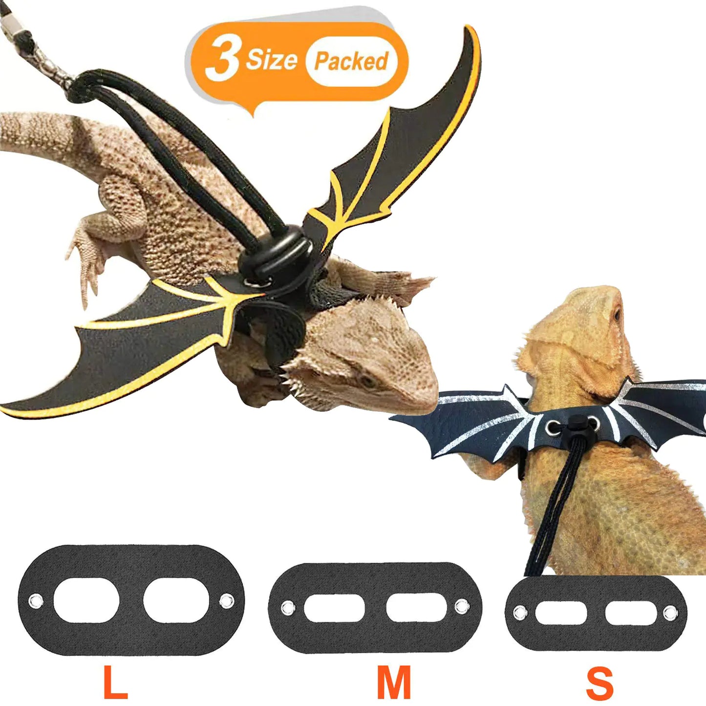 Lizard Pulling Rope Pet Toy with Leather Wings