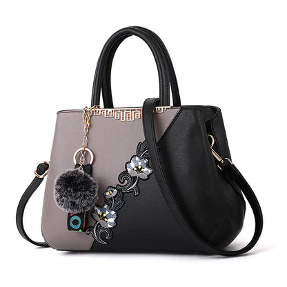Fashionable Color-Block Women's Handbag and Shoulder Bag