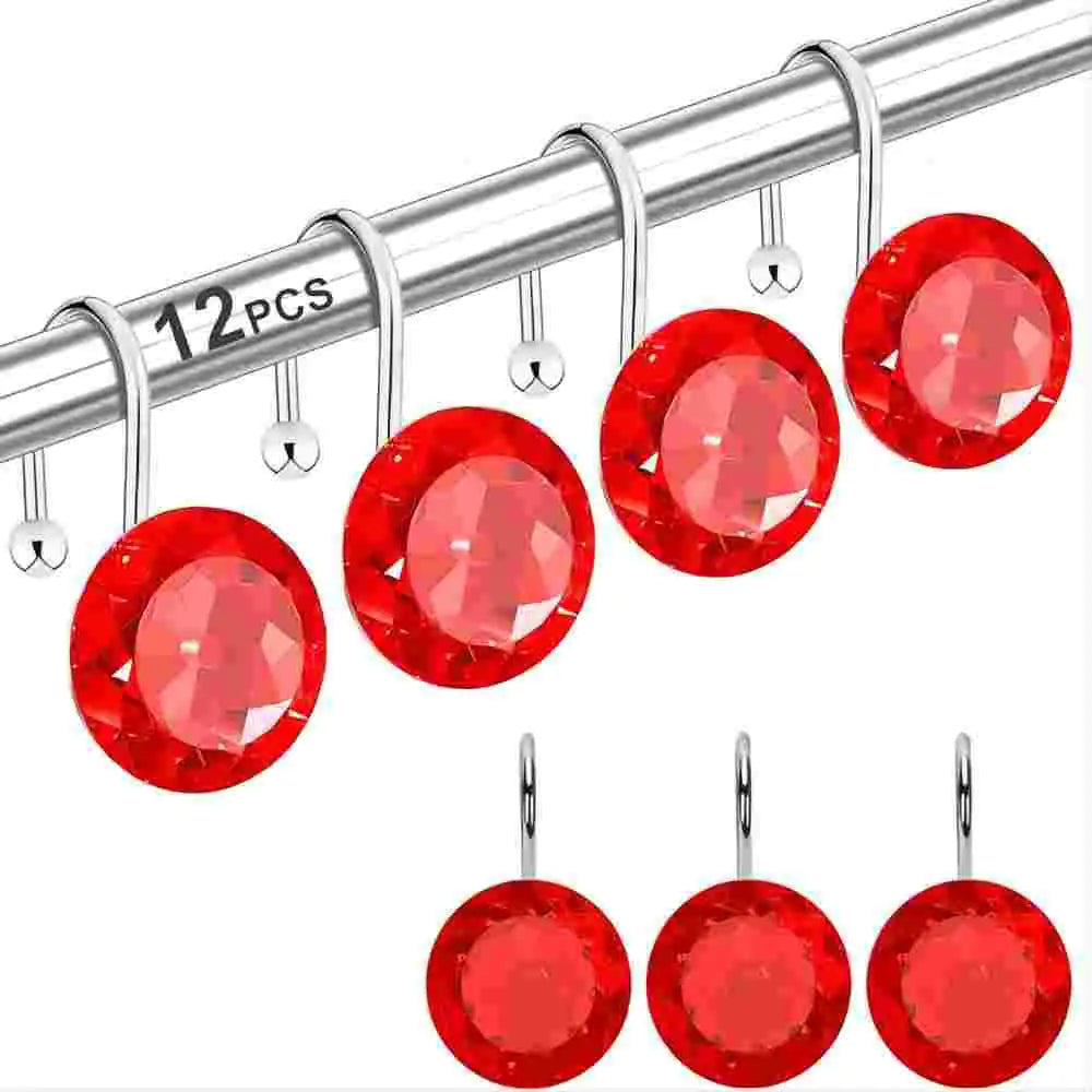 Shower Curtain Hooks with S-Hook Desing