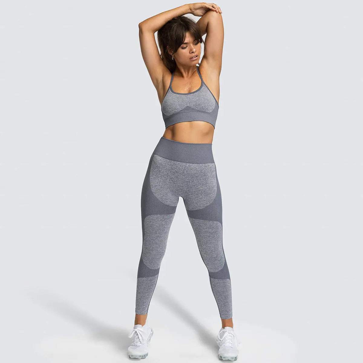 Women's Seamless Yoga Tank Top and Sports Bra Set
