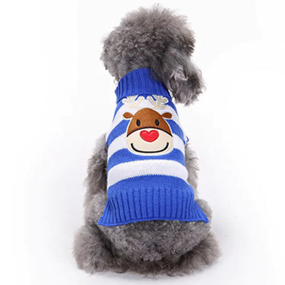 Moose Pattern Christmas Sweater for Dogs