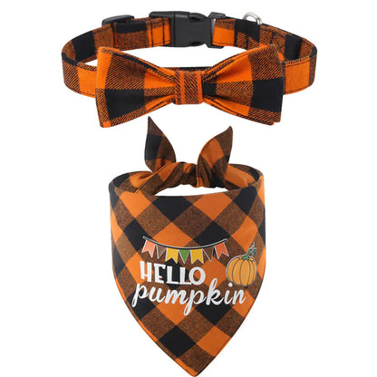 Dog Collar Bib with Slobber Bow for Pets