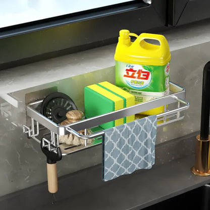 Wall-Mounted Kitchen Storage Rack and Draining Basket