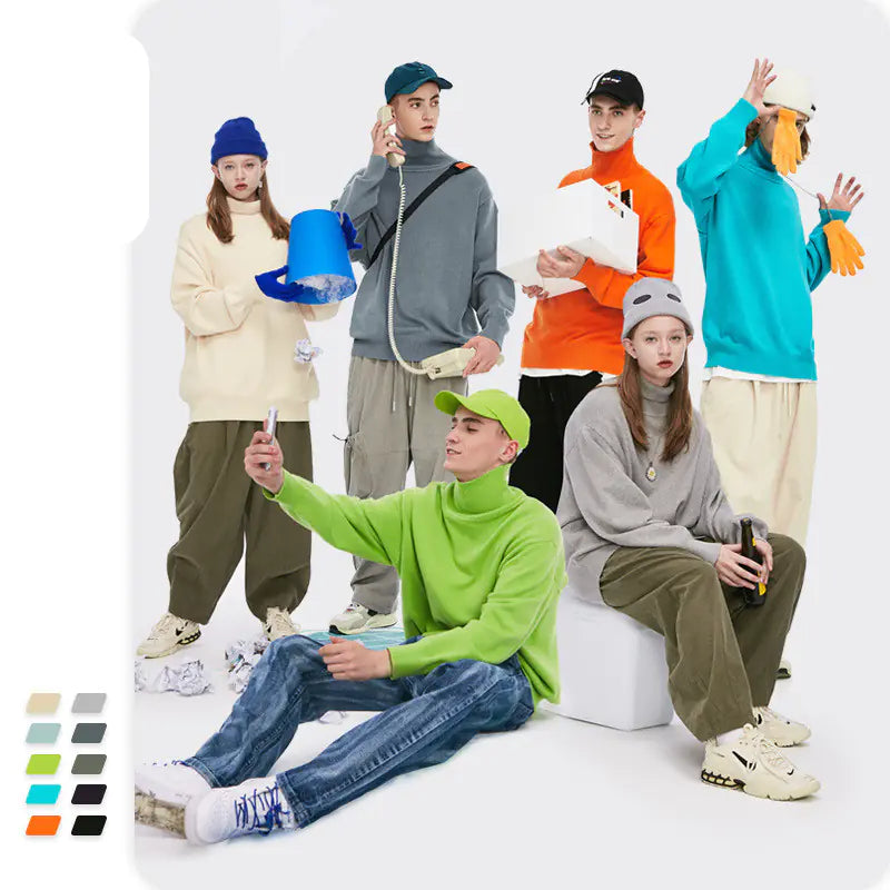 Loose Sweater with Bottoming Shirt Design