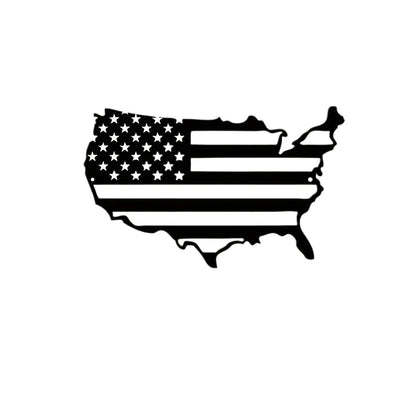 American Flag Map Metal Wall Decor