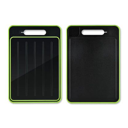 Dual-Sided Rapid Defrost Aluminum Cutting Board with Sharpener