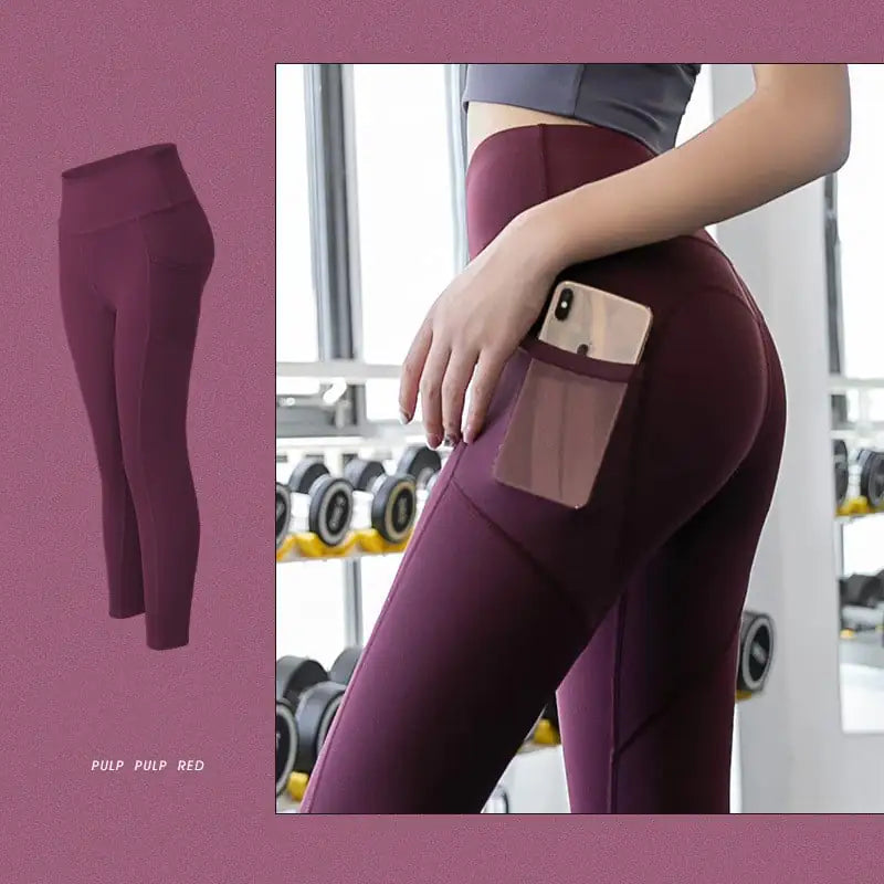 High-Waisted Elastic Hip Pants for Abdomen Support