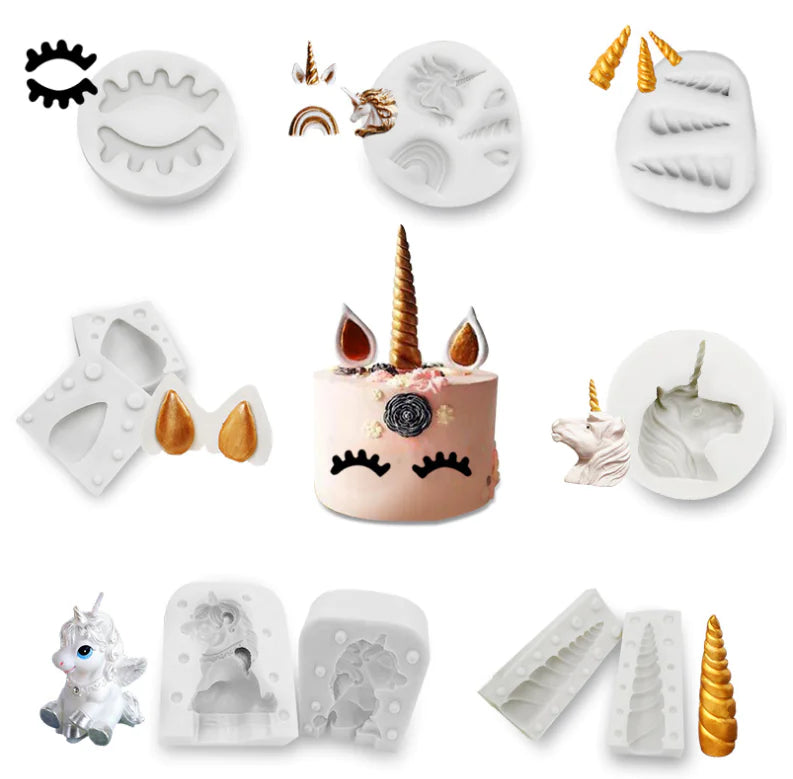 Unicorn Silicone Cake Molds for DIY Fondant Baking