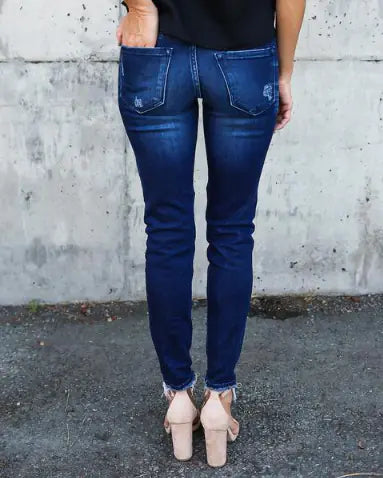 Fringed Pleated Stretch Leggings and Jeans
