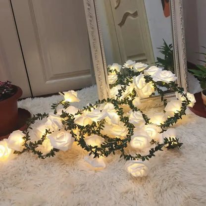 New LED Rose Rattan String Lights