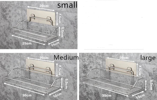 Stainless Steel Wall-Mounted Storage Rack for Bathroom
