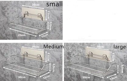 Stainless Steel Wall-Mounted Storage Rack for Bathroom