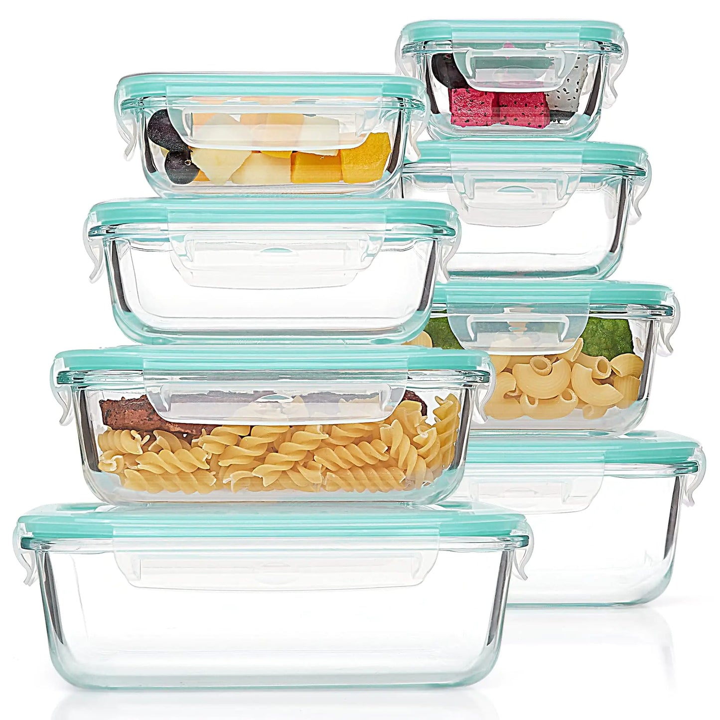 8 Pack Glass Storage Containers