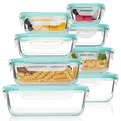 8 Pack Glass Storage Containers